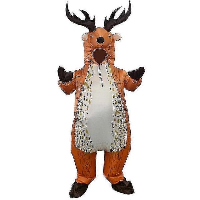 Men Blow Inflatable Suit Inflatable Elk Costume Inflatable Fancy Reindeer Jumpsuit_Perfect Gift