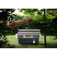 thumbnail image 3 of 52 Inch Outdoor Concrete Propane gas rectangle Fire Pit table in Dark Gray color, 3 of 9