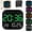 Green, variant on Hangable Standalone Square Clock - Large Digital Wall Clock with Remote, Auto-Dimming LED Display, Indoor Temperature Humidity Date Monitor, Modern Living Room Gadget, Office & Bedroom Decor
