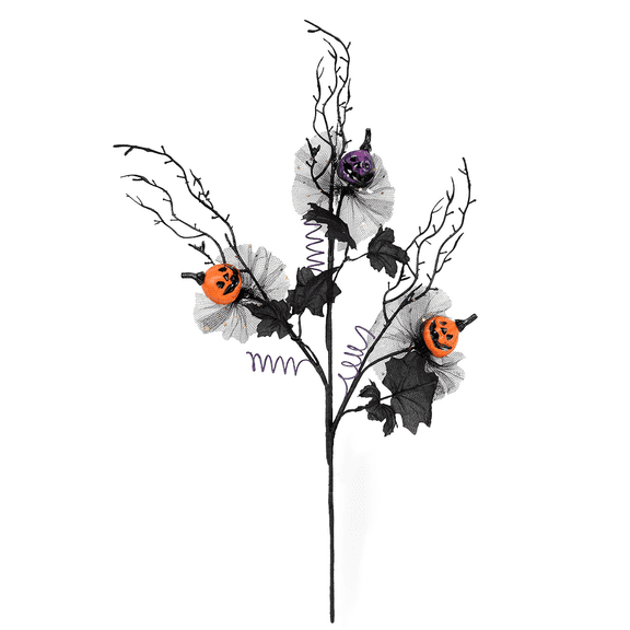 Glitter Maple Leaf Halloween Branch Picks – Versatile Fall Decor for Mantel, Table Centerpiece, and Window Display
