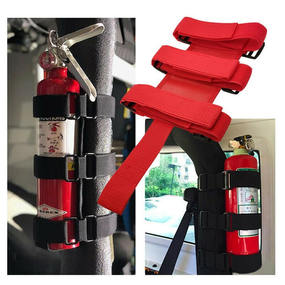 Roll Bar Fire Extinguisher Holder Mount Bracket Adjustable Wrangler Car W8H8 