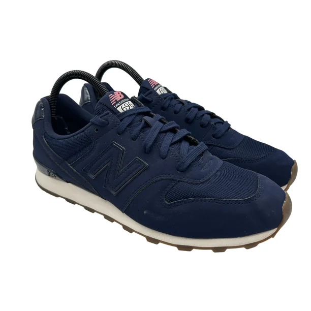 New Balance Shoes Womens Sz 10 696 Navy Blue Sneakers Suede Mesh Joggers