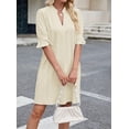 thumbnail image 3 of ZANKLEY Dress for Women V Neck Short Sleeves Casual Flowy Summer Beach Vacation Shifts, 3 of 13