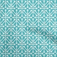 thumbnail image 1 of oneOone Polyester Spandex Turquoise Blue Fabric Geometric Diy Clothing Quilting Fabric Print Fabric By Yard 56 Inch Wide, 1 of 5