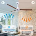 thumbnail image 4 of Matthews Fan Company AK-MWH-WN 42 Alessandra 42” Matte White Ceiling Fan with 3 Walnut Blades, Remote Control, Indoor/Outdoor Wet Rated, 4 of 6