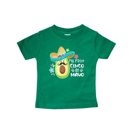 

Inktastic My 1st Cinco de Mayo Avocado in Sombrero Gift Baby Boy or Baby Girl T-Shirt