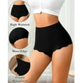 thumbnail image 4 of Hbhpov Women's Seamless Briefs, Tag-Free High Waist Slim Fit Underwear, 3 Pack, Size M-XXL, 4 of 6