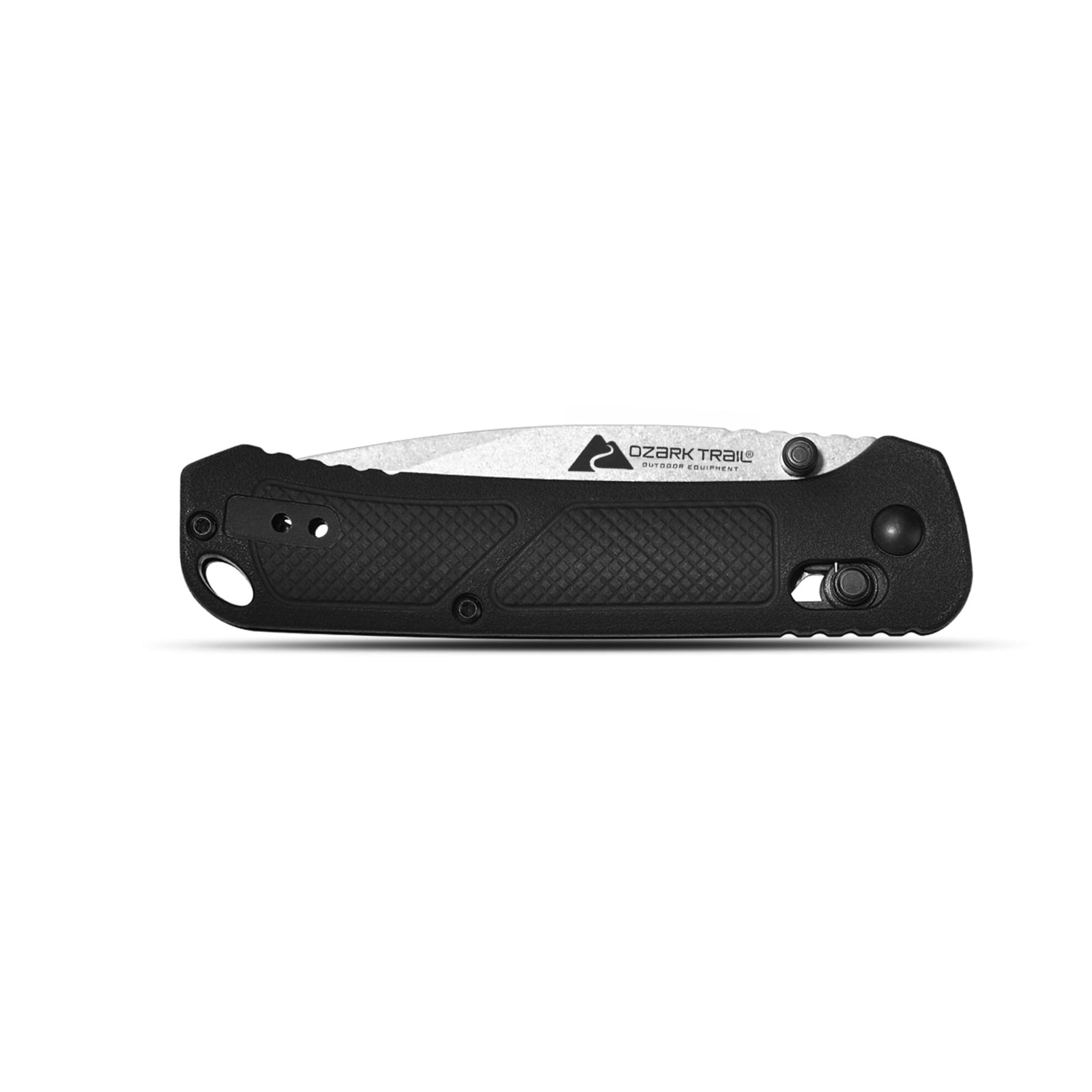 Ozark Trail 7.5 inch Folding Knife,D2 Blade,Black Handle, Slide Lock Pocket Knives