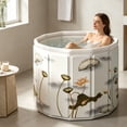thumbnail image 6 of Japceit Foldable Portable Bathtub Soaking Tub, Thickened Spa Shower Bucket with Insulated Walls, Space Saving Bathing Basin for Adult Home Bathroom Relaxation Soak, 6 of 8