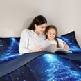 thumbnail image 5 of jejeloiu Marry Xmas Full Size Comforter Sets,Dreamy Christmas Tree Bedding Comforter Set,Glitter Stars Print Bedding Sets For Boys Girls,Lightweight Bedroom Decoration Reversible,3-Piece, 5 of 8