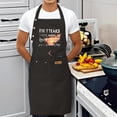 thumbnail image 3 of 2 Pack Adjustable Bib Apron - Black with Front Pocket Unique Text Design & Fish Graphic Perfect for Cooking & BBQ for Men & Women, 3 of 5