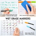 thumbnail image 5 of Shuttle Art Wet Erase Markers, 12 Colors 1mm Fine Tip Smudge-Free Markers, Use on Laminated Calendars,Overhead Projectors,Schedules,Whiteboards,Transparencies,Glass,Wipe with Water, 5 of 7