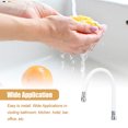 thumbnail image 3 of Advancent Grifo para fregadero de cocina, Gel de sílice, rotación en cualquier dirección, mezclador de agua duradero en frío y caliente, equipo de Juegos de accesorios de baño blanco Advancent HA012466-01B, 3 of 6