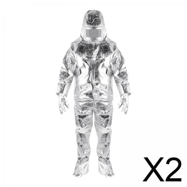 2x Traje De Aislamiento Resistente Al Calor Ropa Protectora