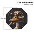 thumbnail image 2 of Lsque Modern Funny Duck Pattern 4" Drink Coasters Set of 4, PVC Leather Absorbent Coasters, Table Coaster Set Decorative Coffee Cup Coasters Housewarming Gift -Octagon, 2 of 6