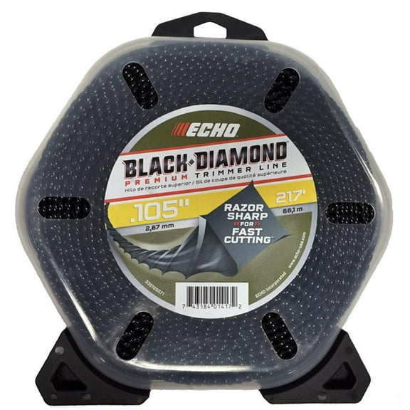 Echo Black Diamond  0.105” x 217’ 4-Cornered Spiral Pattern String Trimmer Line - 330095071