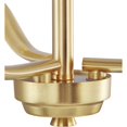 thumbnail image 4 of Adley Collection Three-Light Satin Brass Etched White Glass New Traditional Semi-Flush Convertible Light, 4 of 17