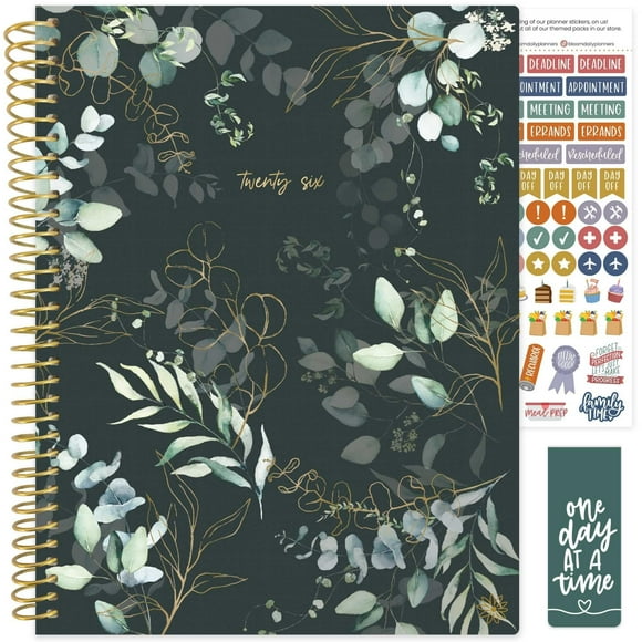bloom daily planners 2026 Planner (January to December) - 8.5†x 11†Weekly & Monthly Dated Agenda Organizer Book with Stickers & Tabs - Flexible Soft Cover - Eucalyptus, Green