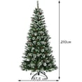thumbnail image 2 of Árbol de Navidad Costway 2,4m nevado No Iluminado 100% PVC Fácil de Montar, 2 of 7