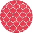 thumbnail image 3 of Unique Loom Trellis Frieze Collection Area Rug - Rounded (5' 1" Round Pink/Ivory), 3 of 7