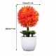 thumbnail image 2 of Planta artificial en maceta, simulación de bolas, vegetación, decoración, oficina en casa, centro de mesa, planta falsa, naranja rojo Inevent HA7629-02B, 2 of 2