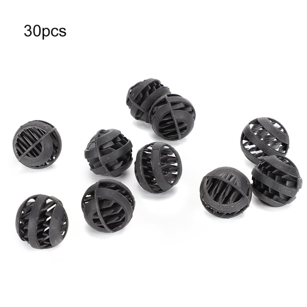 Bola de filtro, 30 piezas de plástico negro para acuario, filtro de tanques de peces, bola bioquímica, material de filtro de acuario creado magistralmente Jadeshay A