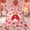 Pink A, variant on Feelyou Pink Red Strawberry C Letter Full Size Comforter Sets for Kids, Kawaii Cartoon Fruit Bedding Comforter Set, Pink Reversible, 3pcs, 1 Comforter and 2 Pillowcases