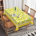 thumbnail image 4 of SUNOLIFE Summer Lemon Tablecloth Rectangular Tropical Yellow Fruit Table Cloth Cover 60x120 Inch, 4 of 4