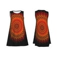thumbnail image 7 of Picia Mandala Print Women’s Sleeveless Midi Swing Dress – A-Line Pleated Tank Sundress, Comfortable and Flowy T-Shirt Dress, 7 of 7