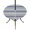 Grey Navy Blue, variant on Round Outdoor Tablecloth with Umbrella Hole and Zipper, Navy Blue Grey Striped Tablecloth with Elastic Waterproof, Horizontal Lines Simple Minimalist Patio Table Covers for 45" - 54" Pool Tables