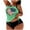 Mint Green, variant on Riecok Tankini Swimsuits for Women Plus Size Two Piece Bathing Suits Solid Modest Tank Top and Shorts Beach Swimwear