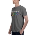 thumbnail image 4 of Accept Understand Love Neurodiversity Infinity Autism Men's Basic Short Sleeve T-Shirt Deep Heather X-Large, 4 of 5