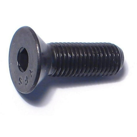 5/16"-24 x 1" Plain Steel Fine Thread Flat Head Socket Cap Screws (6 pcs.)