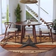 thumbnail image 3 of Round Area Rug 7 Ft, Texas Star Vintage Washable Non-Slip Circle Carpet for Living Room/Bedroom, Berry Burnt Orange Brown Wooden Low-Profile Large Runner Mat Collection Rugs for Indoor, 3 of 8