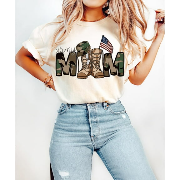 Simple Fit Proud Army Mom , Trendy Army Mom Shirts, Soldier Mama Shirt, Army Family Shirts, Usa Army Mom Shirt, Cute Military Mom Tee Shirts