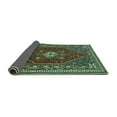 thumbnail image 2 of Ahgly Company Indoor Rectangle Persian Turquoise Blue Traditional Area Rugs, 7' x 10', 2 of 4