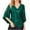 Green, variant on Mikilon Women's Sequin Tops 3/4 Sleeve Solid Color Party Blouse V-Neck Dressy Tops for Evening Party