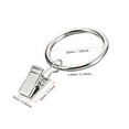 thumbnail image 2 of Uxcell 1" Inner Dia Curtain Clip Rings Metal Chrome Plated 10 Pack, 2 of 6