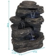 thumbnail image 3 of Sunnydaze 24"H Electric Polystone Rock Falls Waterfall Outdoor Water Fountain with LED Lights, 3 of 8