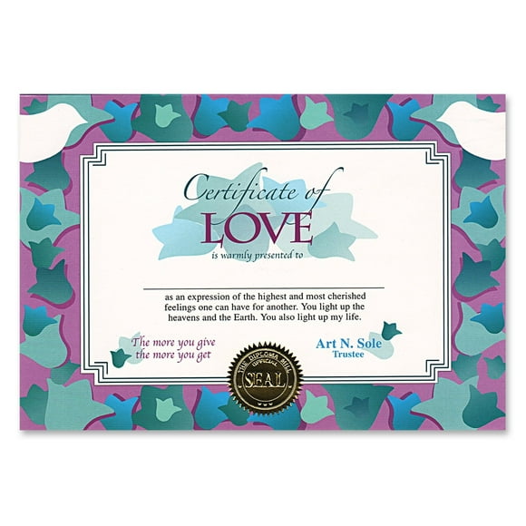 Certificado de amor Beistle
