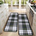 thumbnail image 4 of Kitchen Rugs Sets Of 2,Blue Green Plaid Checkered Pattern Anti Fatigue Kitchen Mat Rugs Non Slip Washable,Decorative Kitchen Floor Mats for Kitchen,Sink,Laundry,17"x47"+17"x47", 4 of 5