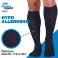 thumbnail image 3 of Made in USA - Compression Socks for Men 15-20 mmHg Varicose Veins - Navy, Small, 3 of 11