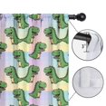 thumbnail image 4 of Cute Green Dinosaurs Gradient Pattern Insulated Teens Curtains Set Of 2, Bedroom Essentials, Toddler Room Decor 52x63in(132x160cm), 4 of 5