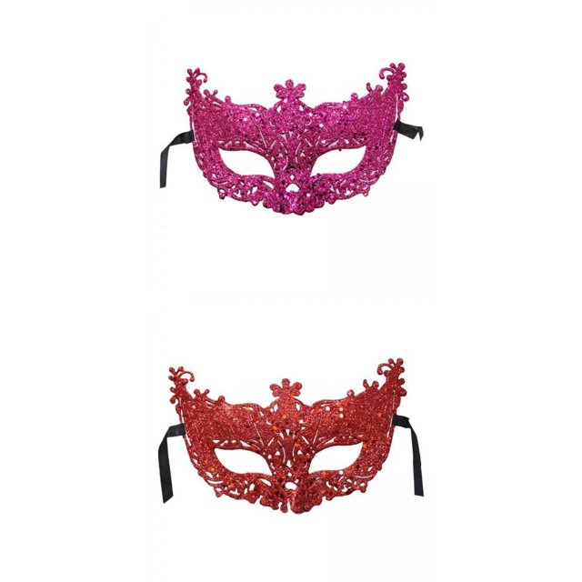 2 uds de ojos con para con corbatas vestido tema bola Halloween noche graduación disfraz accesorios mujeres hombres roja Macarena Cubierta de la mascarada