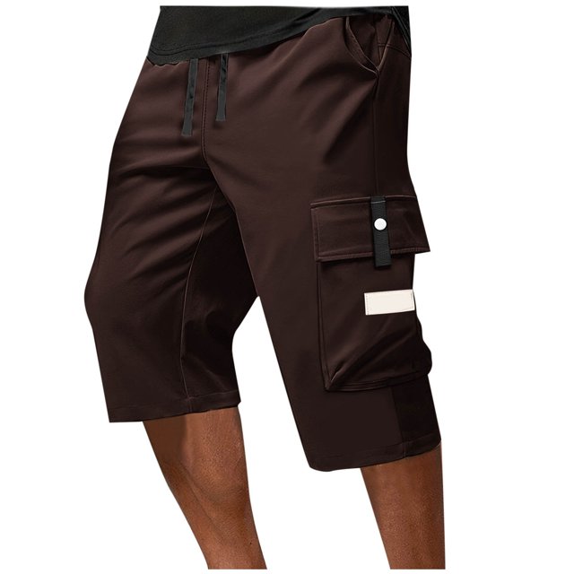 Cargo Shorts For Men Below Knee Lightweight Long Shorts Work Short Pants Pockets
