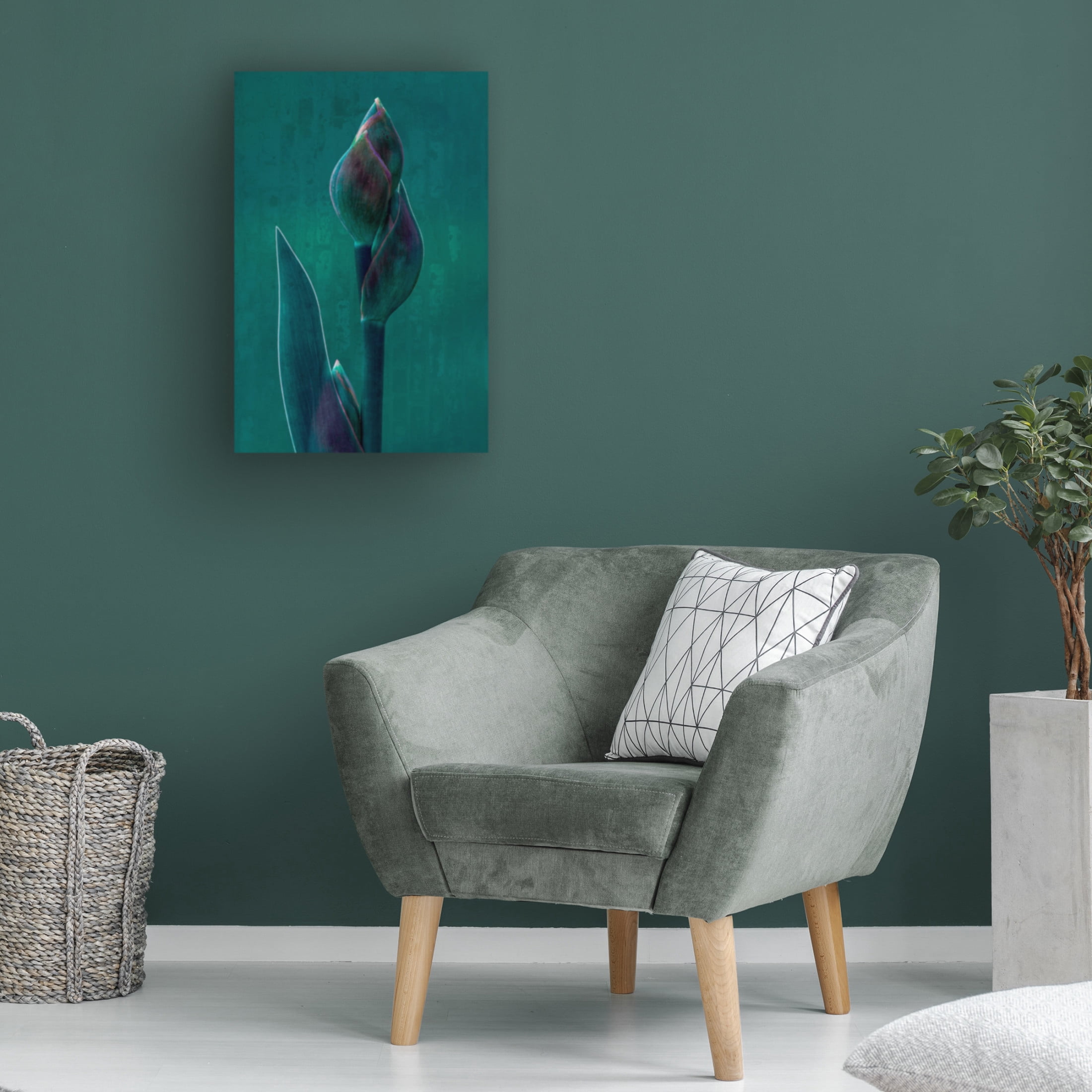 Canvas Wall Art - Chris Hamilton 'Blue Charade ' Wall Art for Living Room, Bedroom, or Office Décor by Trademark Fine Art - 12 x 19 Inches