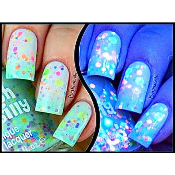 UV Blacklight Reactive Color Changing Thermal Glitter Nail Polish