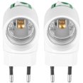 thumbnail image 5 of Plug In Socket Light Socket Outlet Adapter Compact Size Home Use Nickel Plated Brass Power Supply for Light Bulbs 2Pcs, 5 of 5