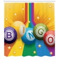 thumbnail image 3 of Ambesonne Bingo Shower Curtain, Colorful Balls Rainbow, 69"Wx84"L, Multicolor, 3 of 3