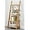 Nature, variant on 5 Tiers Bamboo Ladder Shelf Modern Bookshelf Leaning Wall Shelves Open Tall Wall Mount Bookcase for Living Room, Bathroom,Office(21" L*12.5" W*60" H) (Brown)